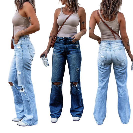 Vaqueros ajustados de cintura alta - Lovelys