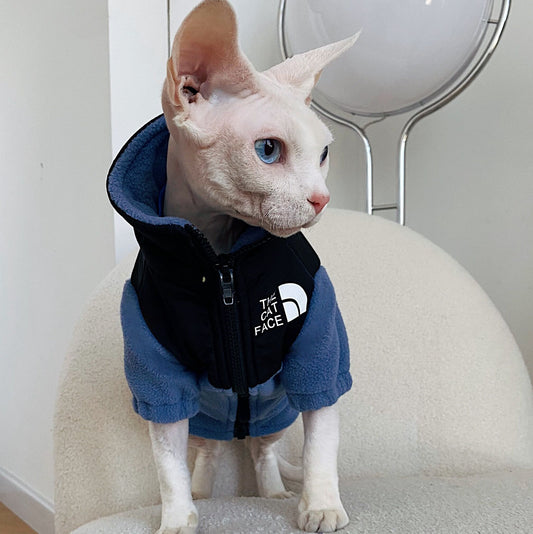 Abrigo Polar para Gatos – Cálido, Suave y Estilo “The Cat Face”