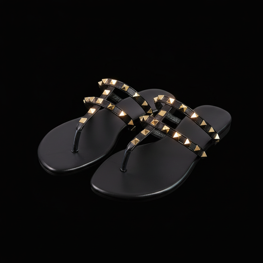 Sandalias suave dorado - frontal