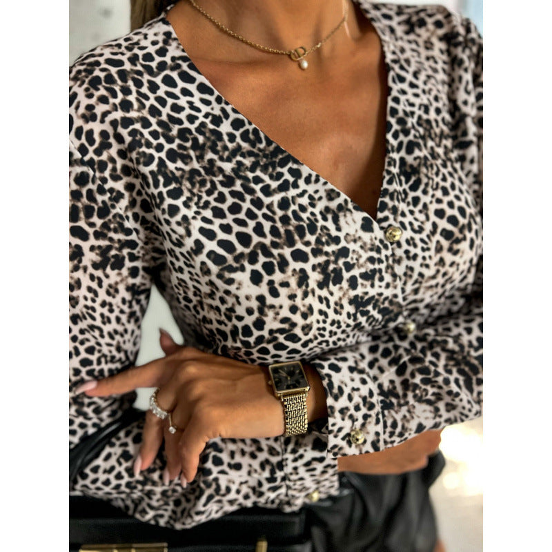 Blusa Animal Print de Manga Larga – Elegante, Fluida y Atemporal - Lovelys