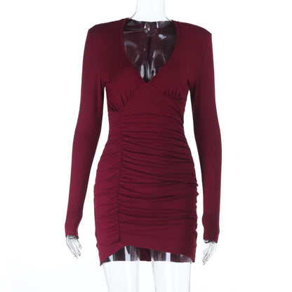 Vestido Luxe Night – Manga Larga & Efecto Silueta