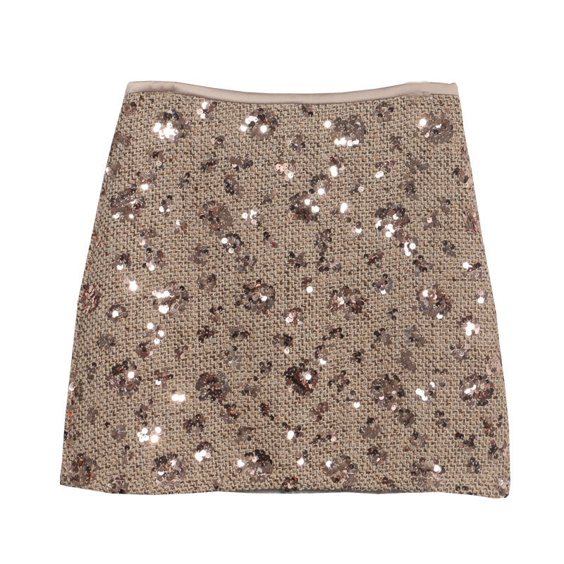 Falda “Golden Spark” de lentejuelas doradas - Lovelys