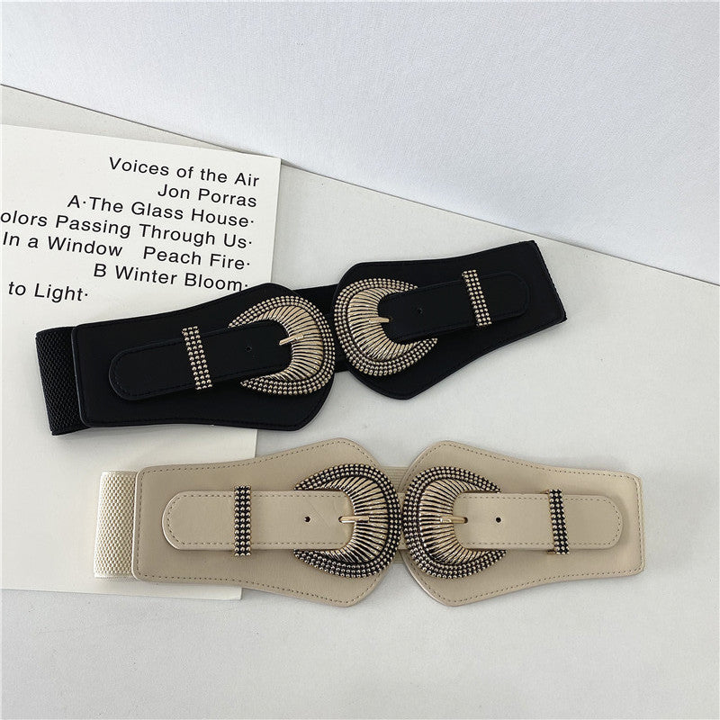 Cinturón Ancho Doble Hebilla “Golden Chic” | Estilo Elegante y Sofisticado - Lovelys