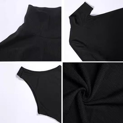 Body One Shoulder Black Fit