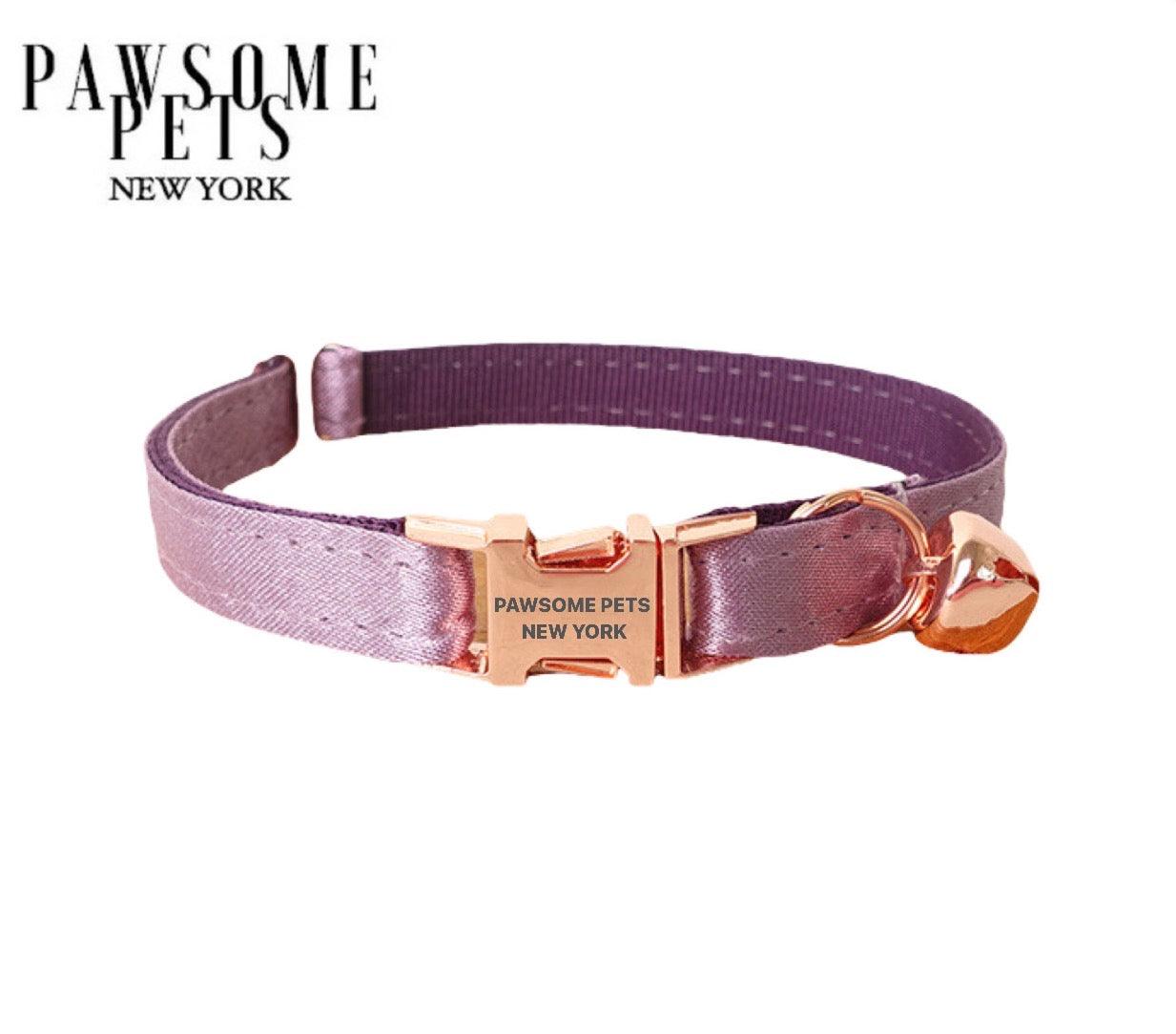 Collar Mascotas Silver Purple