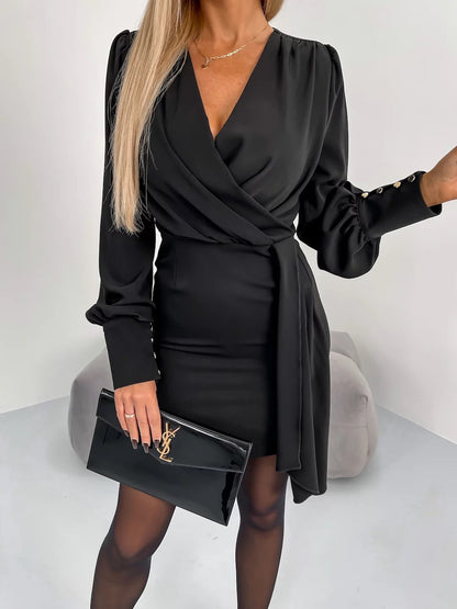 Vestido Cruzado “Midnight Grace” | Elegancia Sofisticada - Lovelys