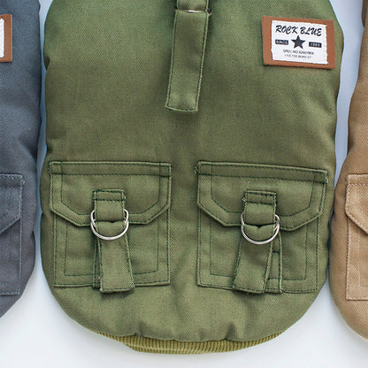 Abrigo Premium para Perros con Capucha y Pelo – Calidez y Estilo Militar