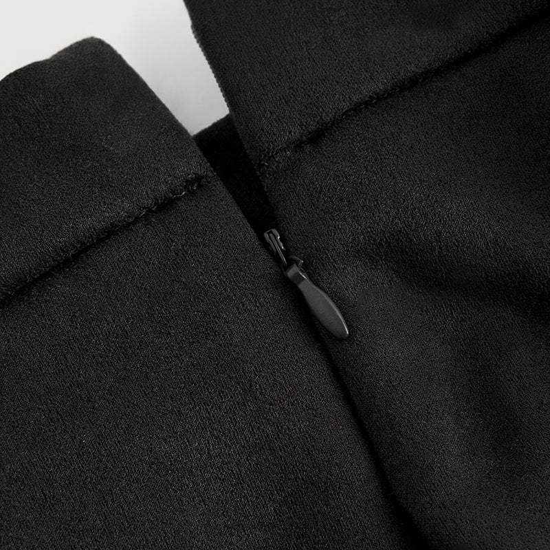 Falda Mini con Flecos – Estilo Western, Corte en A y Botones Decorativos