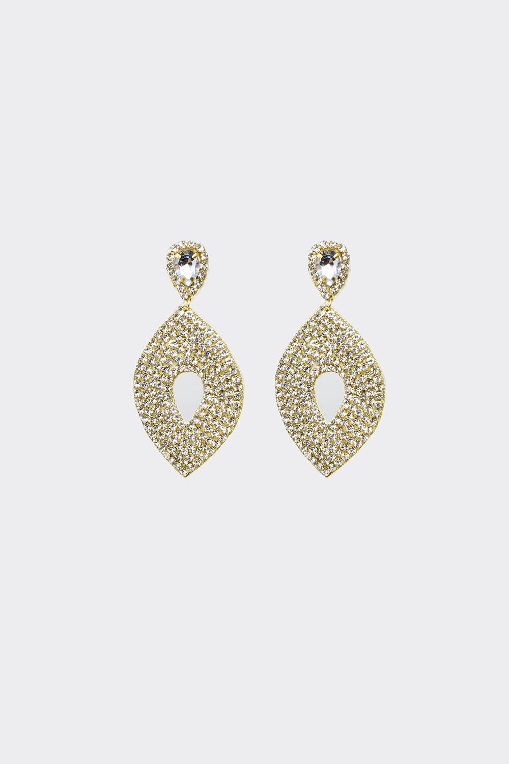 Pendientes Dorados con Strass