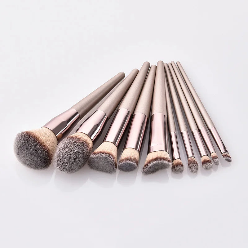Brochas de Maquillaje Champagne (14 uds) - Lovelys