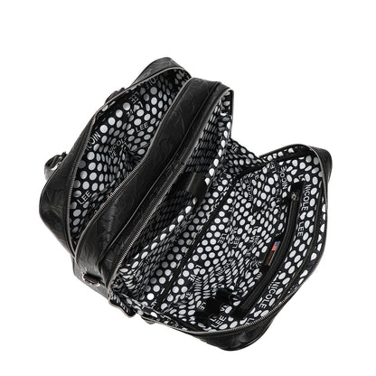 BOLSO RECTANGULAR CON RUEDAS MONOGRAMA (MARRON)