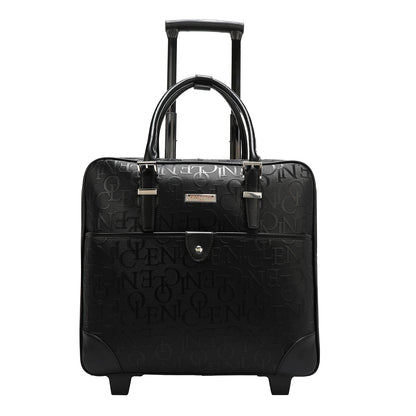 BOLSO RECTANGULAR CON RUEDAS MONOGRAMA (NEGRO)