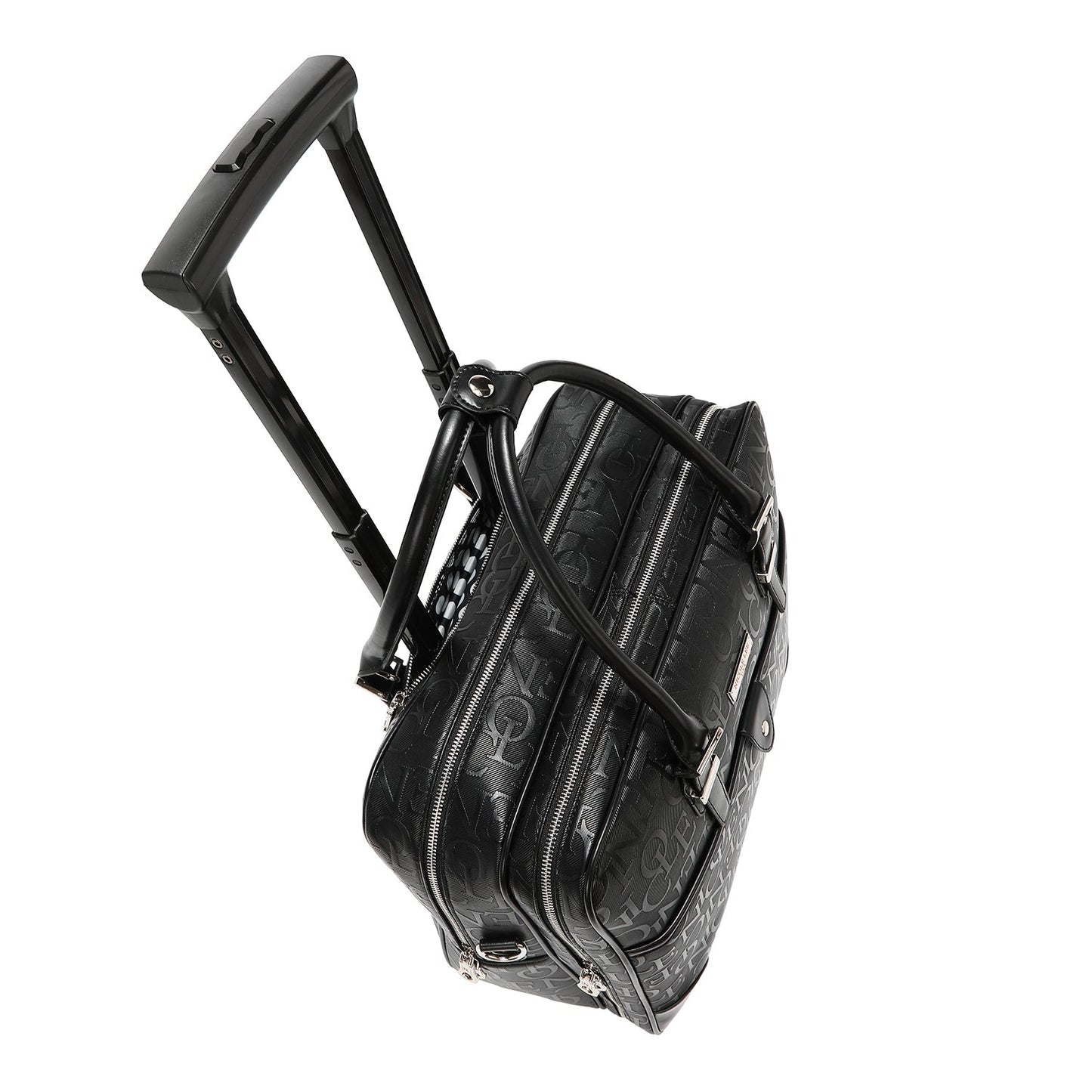 BOLSO RECTANGULAR CON RUEDAS MONOGRAMA (NEGRO)