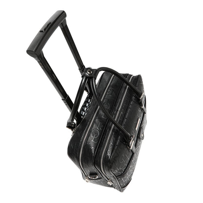 BOLSO RECTANGULAR CON RUEDAS MONOGRAMA (NEGRO)