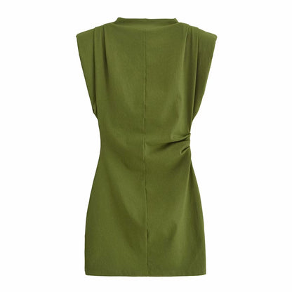 Vestido “Verona” con pliegues laterales | Elegancia minimalista - Lovelys