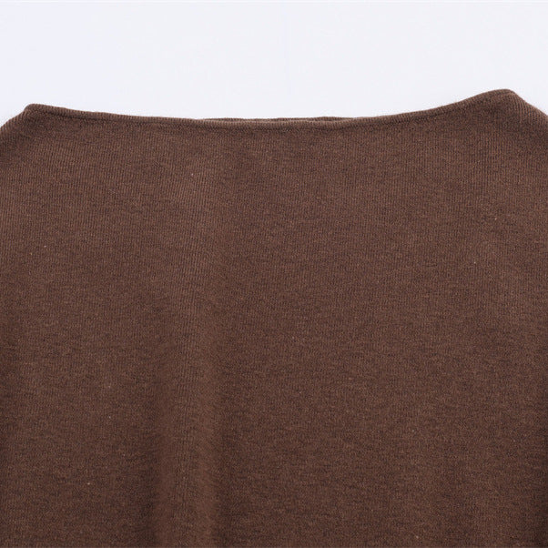 Poncho Jersey con Cinturón – Corte Elegante y Efecto Entallado - Lovelys