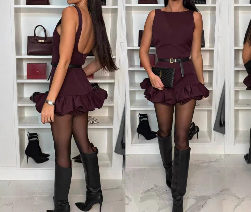 Vestido “Black Ruffle” con volante - Lovelys