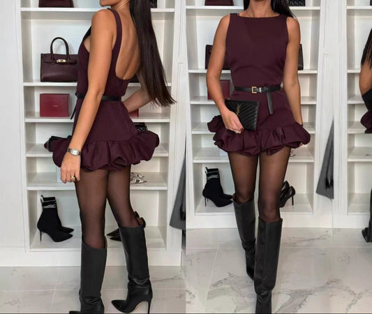 Vestido “Black Ruffle” con volante - Lovelys