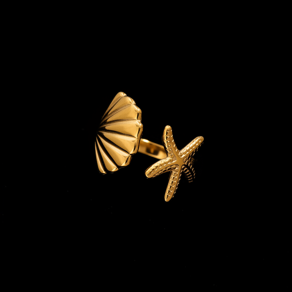 Anillo Estrella Marina – Producto fondo negro