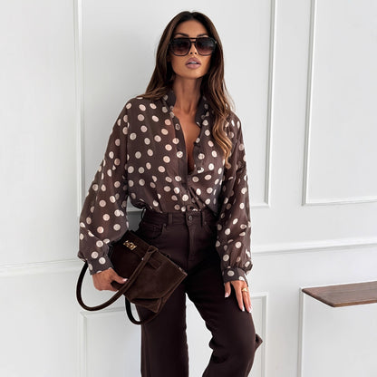 Blusa Polka Chocolate