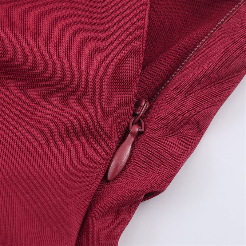 Vestido “Scarlet Elegance” | Vestido largo fruncido sin mangas - Lovelys