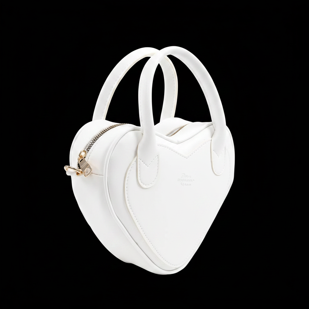 Bolso Corazón Blanco lateral