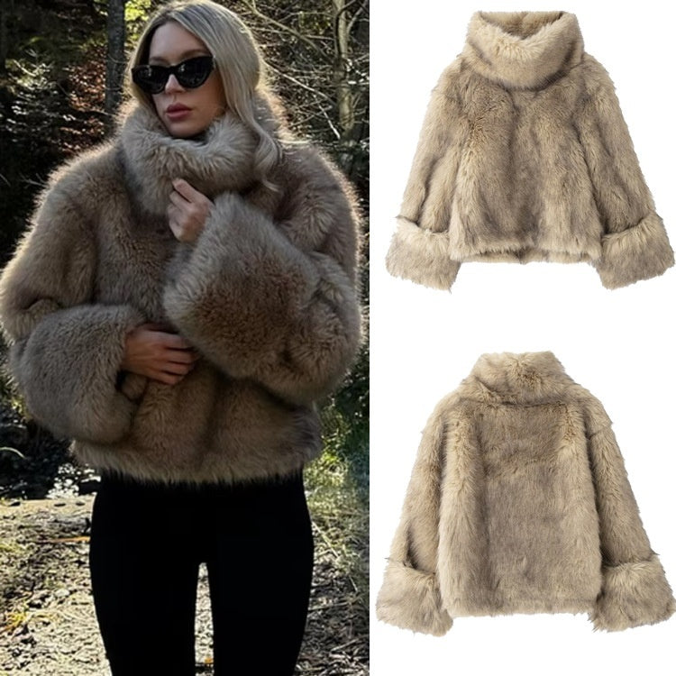 Chaqueta de pelo con capucha “Luxury Soft” – Estilo Glam Invernal - Lovelys