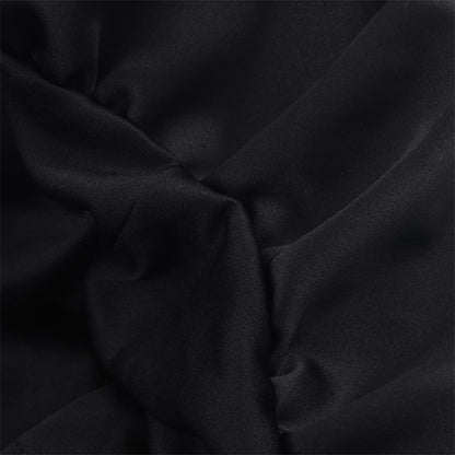 Vestido “Black Ruffle” | Corto sin mangas con encaje y volante satinado - Lovelys