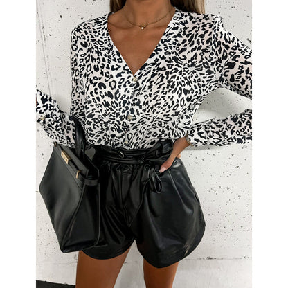 Blusa Animal Print de Manga Larga – Elegante, Fluida y Atemporal - Lovelys