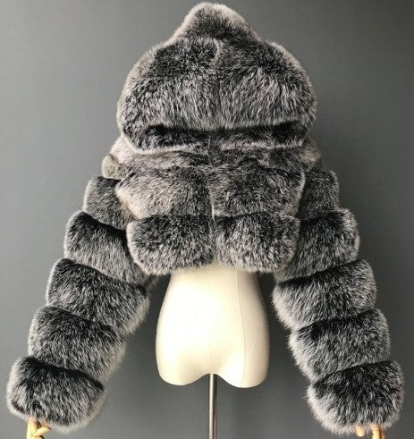 Abrigo “Fur Cloud” – Gris Plateado. - Lovelys