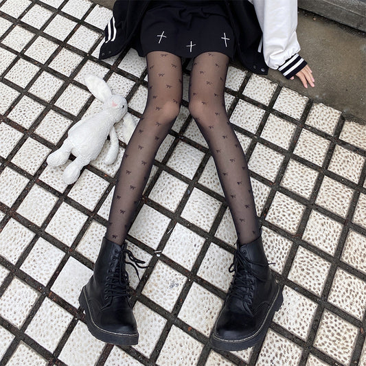 Medias “Lovely Touch” | Medias transparentes con estampado de lazo, corazones o puntos - Lovelys