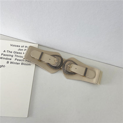 Cinturón Ancho Doble Hebilla “Golden Chic” | Estilo Elegante y Sofisticado - Lovelys