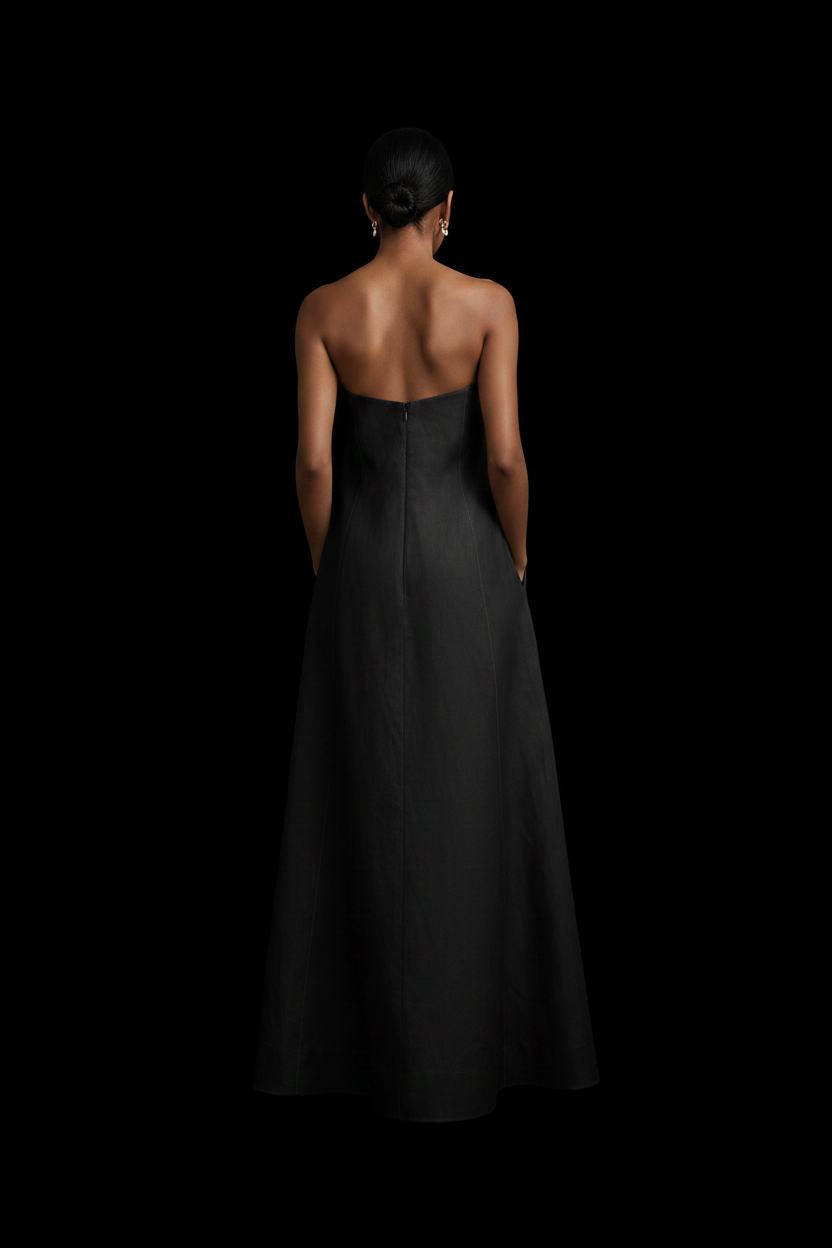 Vestido Amalfi Negro - Espalda