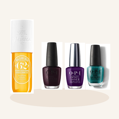 Pack Sol de Janeiro Cheirosa 62 con OPI Wanna Wrap, O Suzi Mio y Making Waves