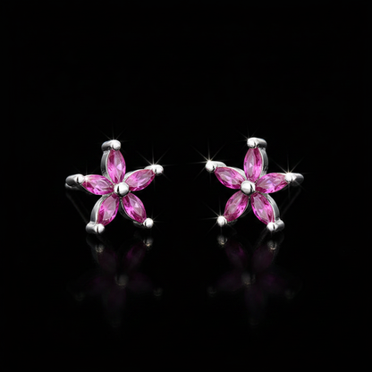 Pendientes Flower rosa