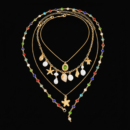 Set collares — producto fondo negro